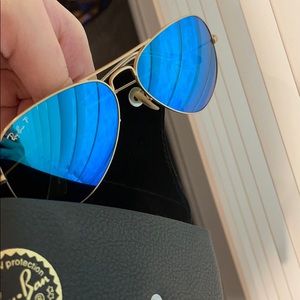 Blue Ray-Ban Flash-lens Aviator (Polarized)